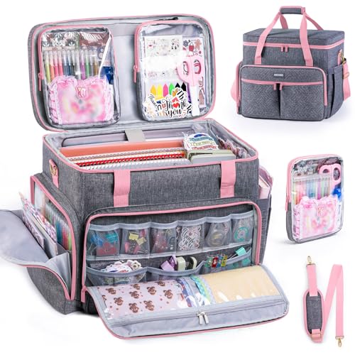 AMOIGEE Large Craft Bag Organizer for Scrapbooking, Sewing - Image 2