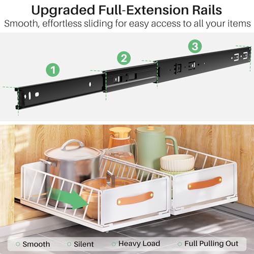 Pull out Cabinet Organizer,Heavy Duty Slide out Pantry Shelves - Image 4