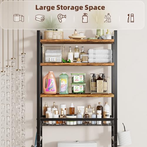 Simple Trending 4 Tier Over The Toilet Storage Rack - Image 5