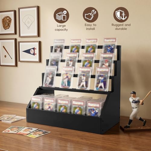 Trading Card Display Stand with 5-Row Storage，3-Tier - Image 7