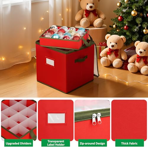 Christmas Ornament Storage Box, Clear Ornament Storage - Image 5