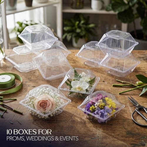 Royal Imports Clear Plastic Corsage Box Flower Boutonniere 5x4x3 - Image 7