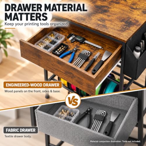 3D Printer Stand with Filament Storage, 23.6-Inch Printer - Image 6