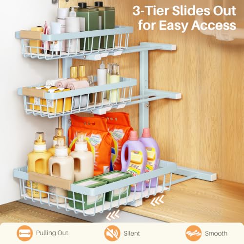 PXRACK Under Sink Organizer, 1-Pack 3-Tier Height - Image 6