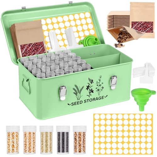 Seed Storage Box Organizer - Metal Garden Seed Storage - Image 2