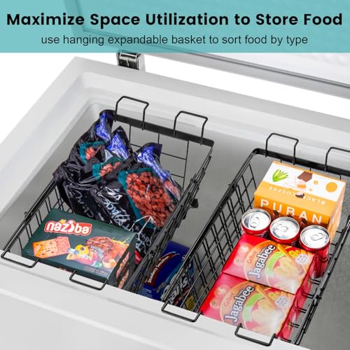 2 Pack Expandable Freezer Organizer Bins, Adjustable Wire - Image 4