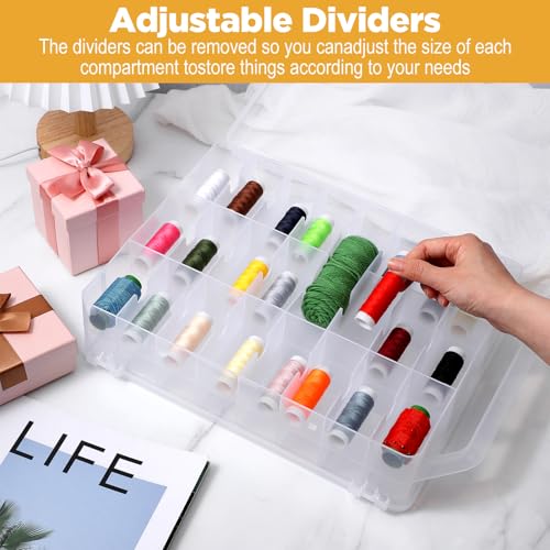 Afcabakila 2 Pcs Sewing Thread Organizer 46 Grids | Home Organization - Image 7