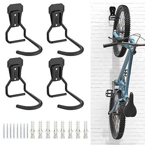 Housolution Bike Wall Mount with Fixed Hook, [4 Pack] Bike - Image 2