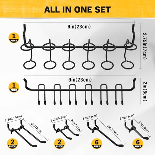 200-Piece Extra Thick Pegboard Hooks Set, 1/4" Heavy Duty - Image 3