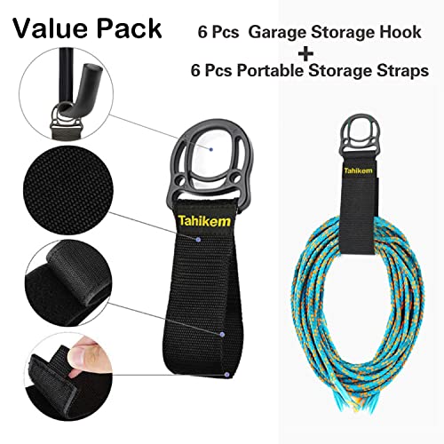 6 Pack Garage Hooks Heavy Duty, 7 Inch Ladder Hooks | Garage Storage - Image 5