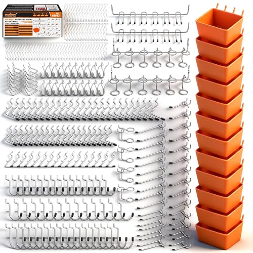 HORUSDY 309 PCS Pegboard Hooks Assortment Kit – 17 Types - Image 2