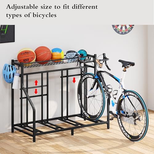 Garage Bike Rack Storage 4 bikes Stand Organizer Adjustable Holds - Image 3