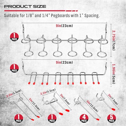 Ultimate 121-Piece Pegboard Hooks Set, Pegboard | Home Organization - Image 3