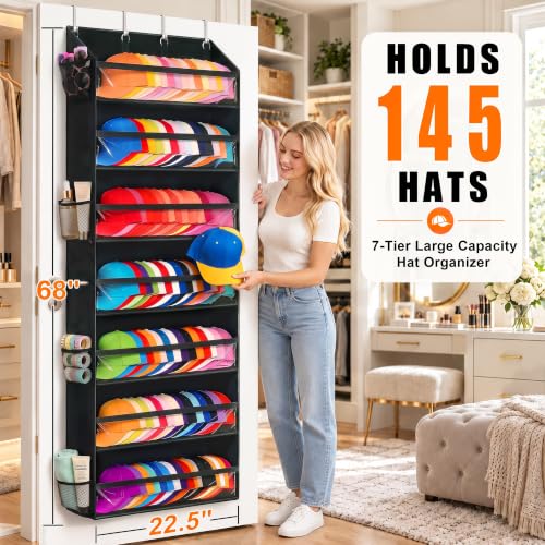 Over the Door Hat Organizer, Hat Rack for Baseball Caps - Image 3