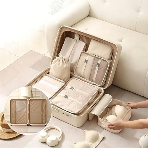 Travel Packing Cubes 7-Pc Set w/Shoe, Laundry - Image 6