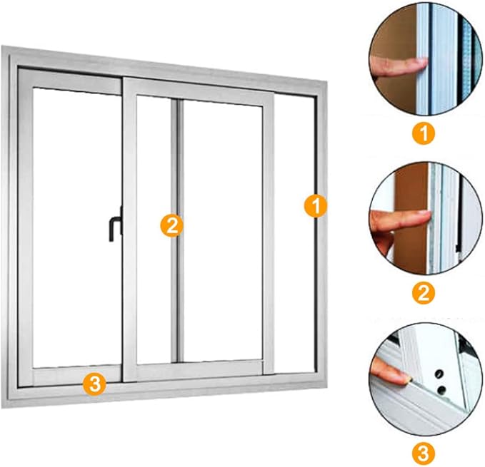 Bruiefpap 39.4FT Weather Stripping for Doors and Windows, Self-Adhesive Window Insulation for Winter, Weatherstrip for Draft Stopper, Soundproofing, Dustproof, 0.35'' Wide x 0.35'' Thick, White