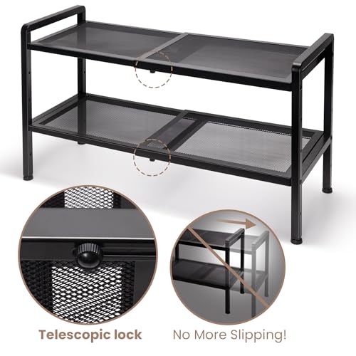 Varhomax Expandable Shoe Rack for Closet and Entryway 2-Tier - Image 6