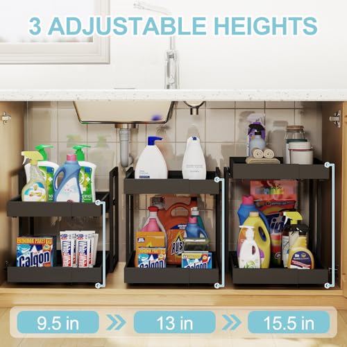 Golener 2-Tier Expandable Pull Out Cabinet Organizer, Cabinet - Image 4