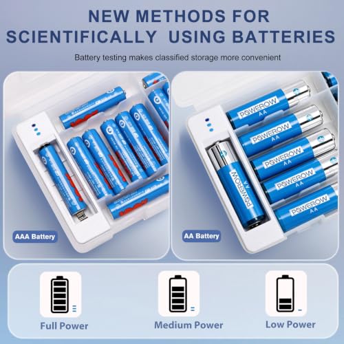 2 Pack Battery Organizer, Battery Storage Case for AA AAA - Image 3