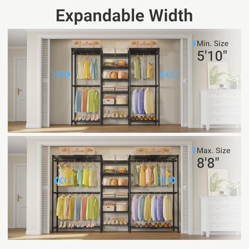 VIPEK X3 Plus Large Expandable Closet Rack Wardrobe Closet - Image 5