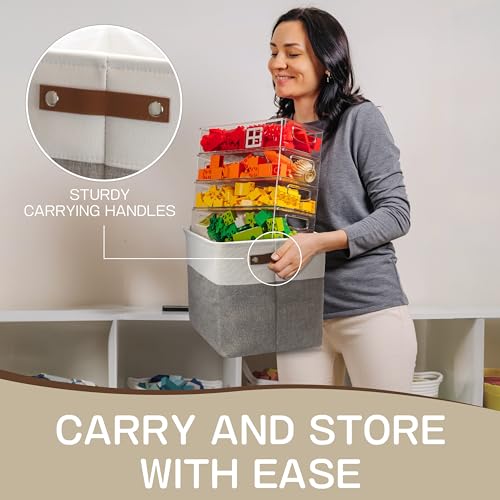 BROOKSTONE, 2 Pack Storage Bins with Handle - Image 3