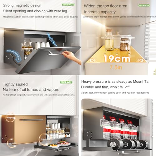 2 Tier Pull-Out Cabinet Organizer 90° Drop-Down Shelf - Image 7