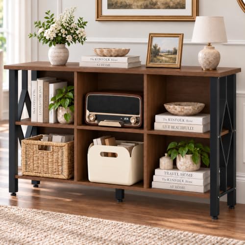6 Cube Storage Organizer Bookcase，47" Horizontal Bookshelf - Image 2