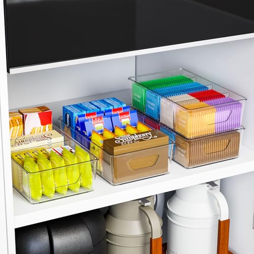 Stackable 6 Pack Snack Organizer for Pantry Shelf,Clear Pantry - Image 6