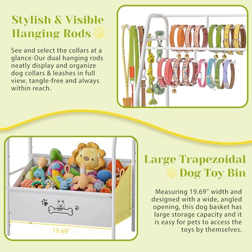 Large Dog Toy Basket with Dog Storage Organizer, Trapezoid - Image 7
