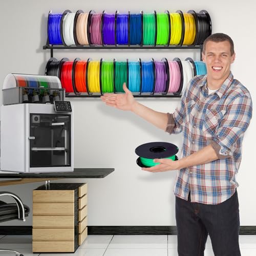 Upgrade 3D Printer Filament Storage Rack - Holds 24 Rolls - Image 3