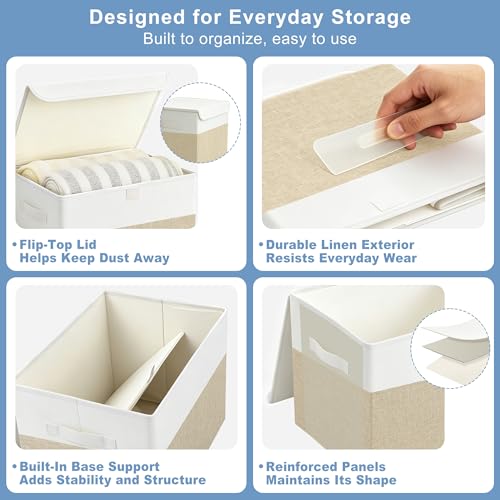 Bagnizer Large 22 Quart Linen Fabric Foldable Storag | All Products - Image 7