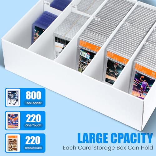 3 Pack Trading Card Storage Box - 5 Rows Graded Card Case - Image 4