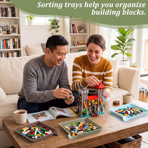 Reallnaive 6 Pcs Plastic Art Sorting Funnel Trays, Earthtone - Image 5