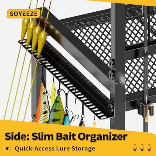 Large Size Fishing Rod Holders for 12 Rods, Rolling - Image 6