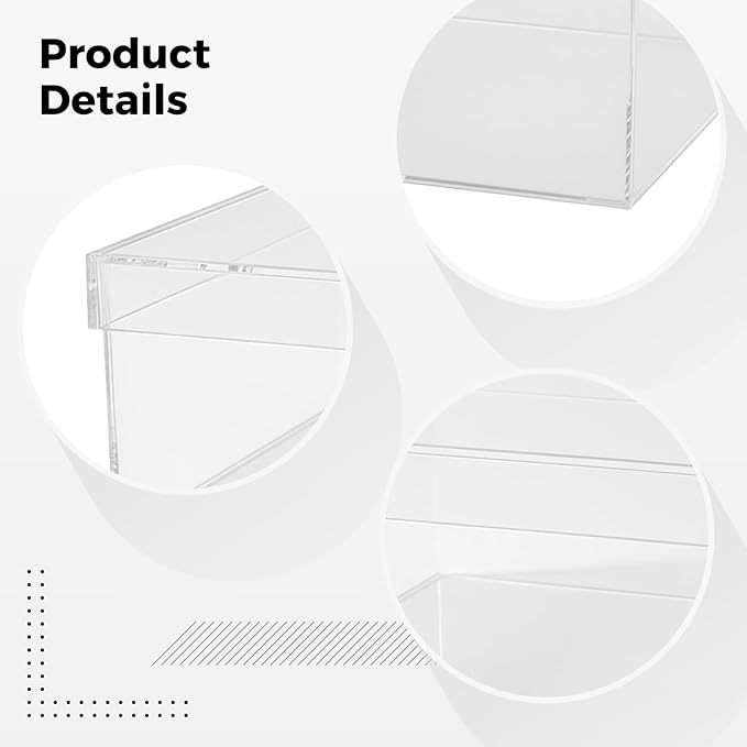 Clear Acrylic Box With Lid, Stackable Container For Storage And Display, 8.1 X 8.1 X 3.9 In / 20.5 X 20.5 X 10 Cm, Perfect For Crafts, Jewelry, And Makeup