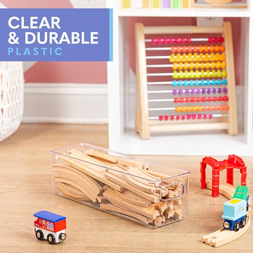 Plastic Food Storage 2 Pack Clear Container Bin with Handles - Image 6