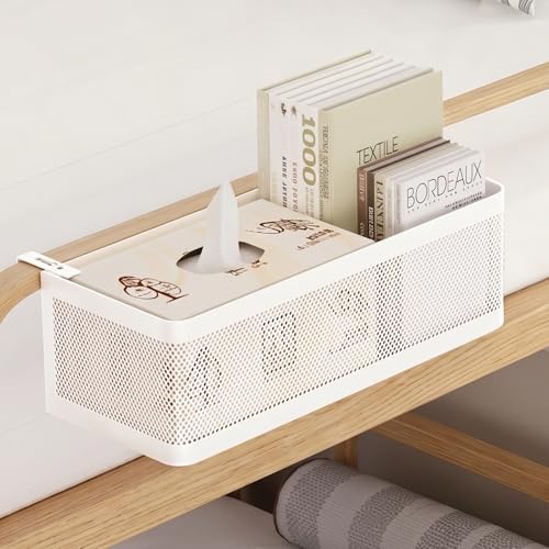 Hanging Metal Bedside Caddy, Adjustable Shelf for Bunk & - Image 2