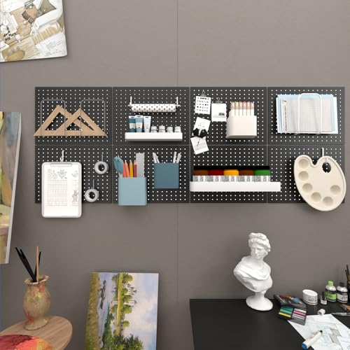 4-Pack Heavy-Duty Metal Pegboard Organizer Kit - 16"x12" - Image 7