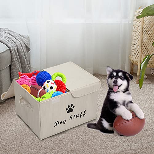Morezi Dog Toy Box with lid Dog Storage Organizer Perfect Basket - Image 7