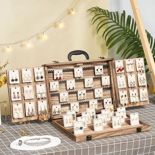 Earring Display for Selling, Portable Wood Jewelry D | All Products - Image 3