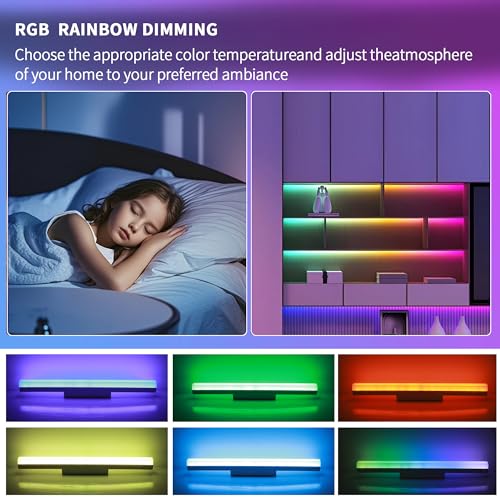 Under Cabinet Lighting Bar,Led Shelf Lights,6400K+RGB - Image 3