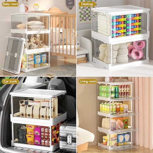 Kmiectse Clear Storage Bins with Lids 3 Pack 【Stackable & Sturdy】 - Image 7