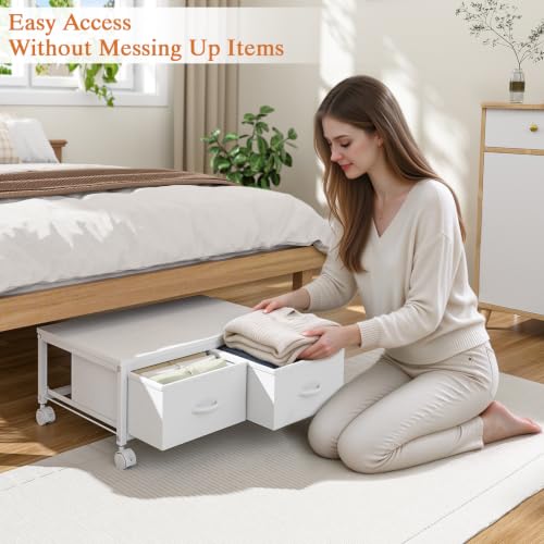 2 Pack Under Bed Storage with Wheels, UnderBed Storage - Image 8