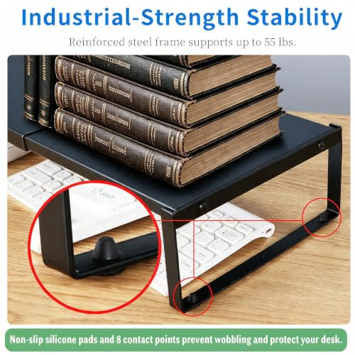 Monitor Stand Riser for Desk, Adjustable Computer Monitor Shelf - Image 3