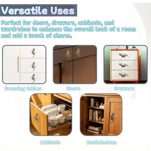 Creative Gecko Knob 4Pcs, Animal Drawer Pulls Furniture Hardware - Image 8