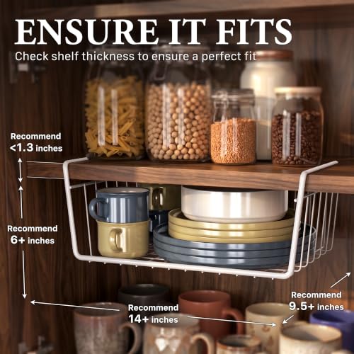 Simple Houseware 2-Pack Under Shelf Wire Metal Baske | All Products - Image 4