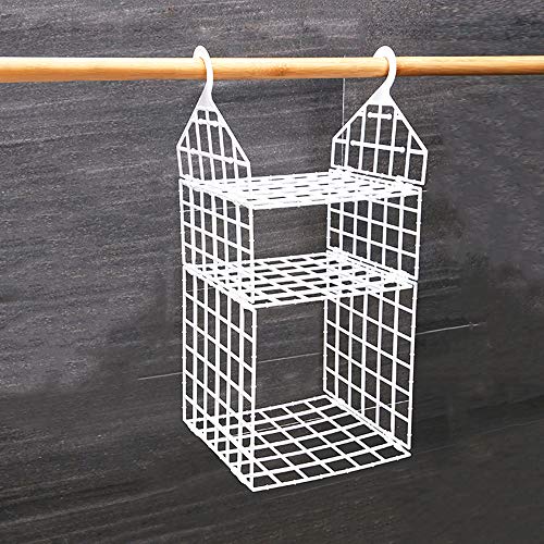 Plastic Hanging Closet Organizer, Folding Wardrobe Storage Rack - Image 2
