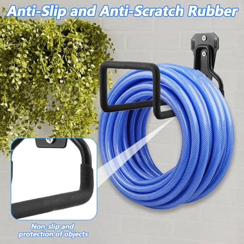 4 Pack Heavy Duty Garden Hose Holder Wall Mount, Metal - Image 6
