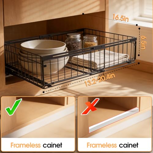 Expandable Pull Out Cabinet Organizer Adjustable Width 13"-20" - Image 5