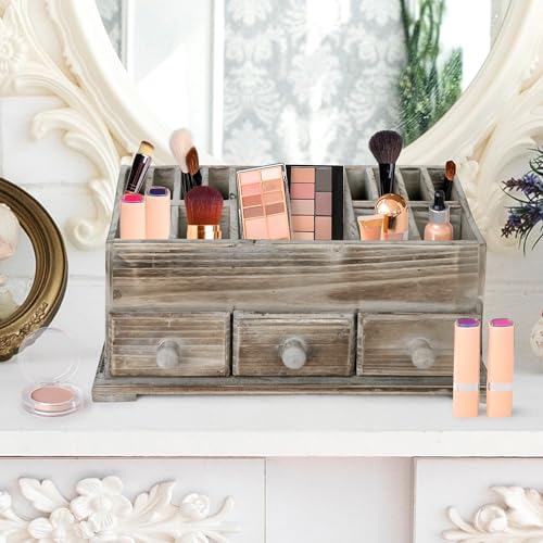 Besti Rustic Vanity Organizer for Cosmetics, Makeup - Image 6